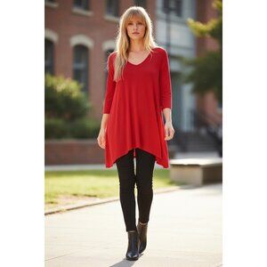 Alisha D. Women's Dark Fuchsia Women's Tunic Top